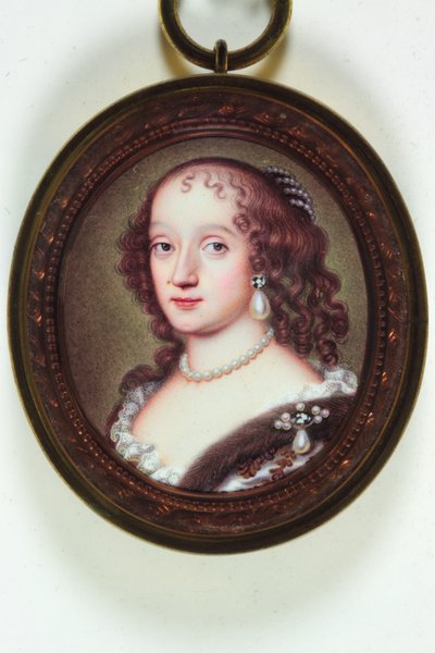 Eine Dame namens Henrietta, Herzogin von Orléans (Emaille) von School Continental