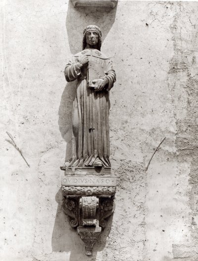 Statue von Ovid von School Italian