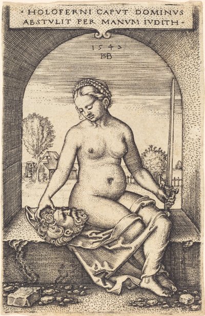Judith sitzt am Fenster von Sebald Beham
