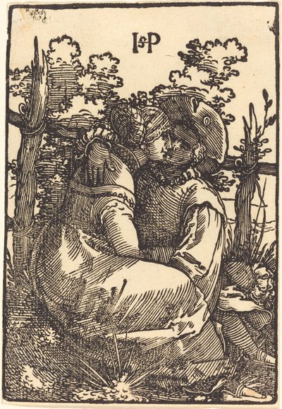 Liebende an einem Zaun von Sebald Beham