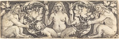 Ornament mit drei Satyrn von Sebald Beham