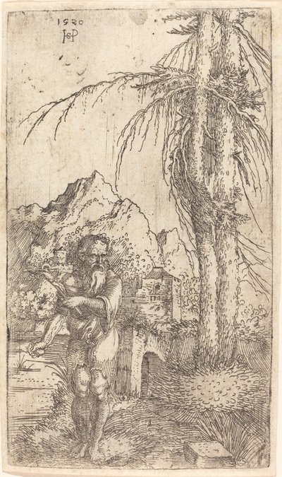 Heiliger Hieronymus in einer Landschaft von Sebald Beham