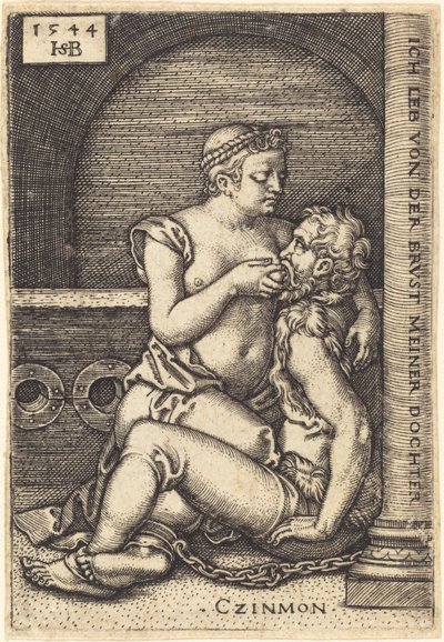 Simon und seine Tochter (Cimon und Pero) von Sebald Beham