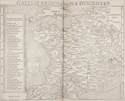Cosmographia, Detail von Galliae von Sebastian Munster