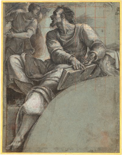 Ein Prophet von einem Engel angesprochen von Sebastiano del Piombo