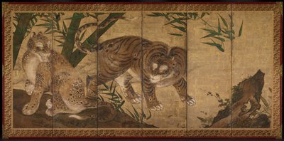 Tiger und Leopard, 1668 von Sekkei Yamaguchi