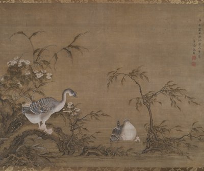 Gänse am Flussufer von Shen Kai