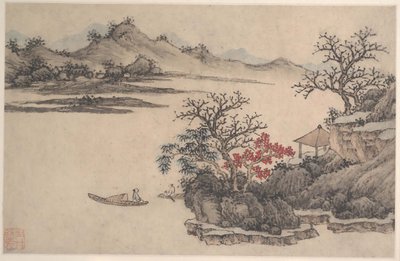 Landschaft mit Herbstlaub von Shen Zhou