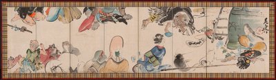 Versammlung von Otsu-e-Subjekten, späte 1800er Jahre von Shibata Zeshin