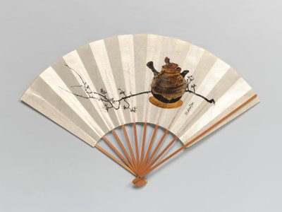 Pflaumenzweig und Teekanne von Shibata Zeshin