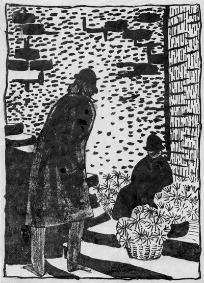 Blumenverkäufer, 1952 von Shirley Markham