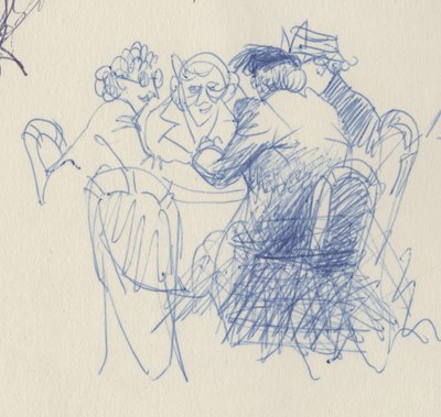 Gruppe von Frauen an einem Tisch, ca. 1950 von Shirley Markham