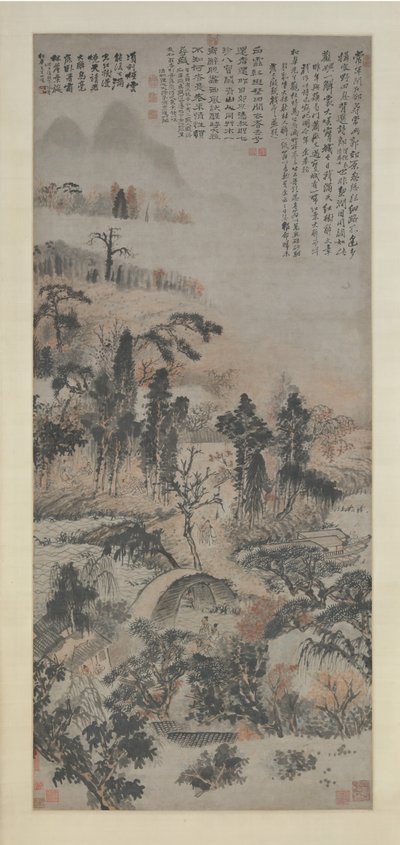 Betrunken im Herbstwald, ca. 1702 von Shitao