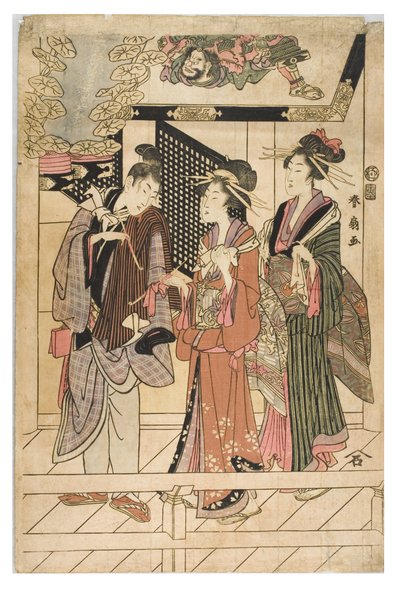 Besuch eines Schreins von Shunsen Katsukawa