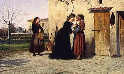 Besuch bei dem kleinen Mädchen von Silvestro Lega