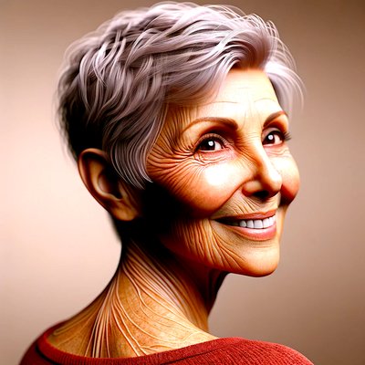 Margaret-"KI-geformte Lebensjahre: Porträts der Zeitlosigkeit" von Silvia Martini