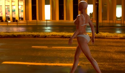 Urbaner Schemen: Nächtliche Reflexion von Silvia Martini