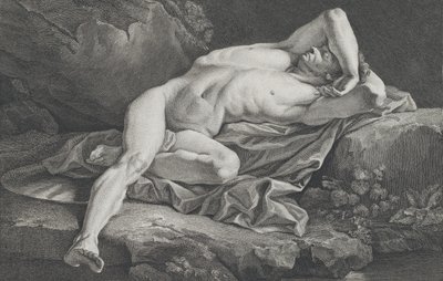 Studie eines männlichen Aktes, 1762 von Simon Charles Miger