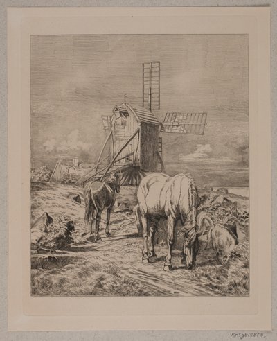 An einer Mühle von Simon Ludvig Ditlev Simonsen