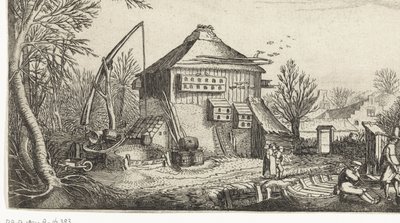 Winterlandschaft mit Bauernhof von Simon Poelenburg