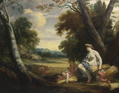 Ceres und erntende Cupidos, ca. 1635 von Simon Vouet