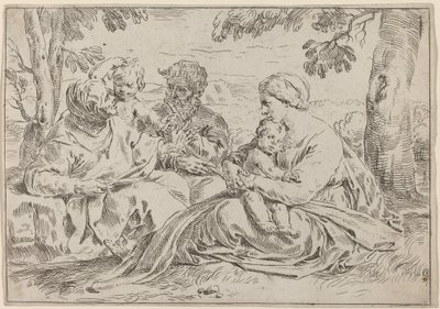 Die Heilige Familie von Simone Cantarini
