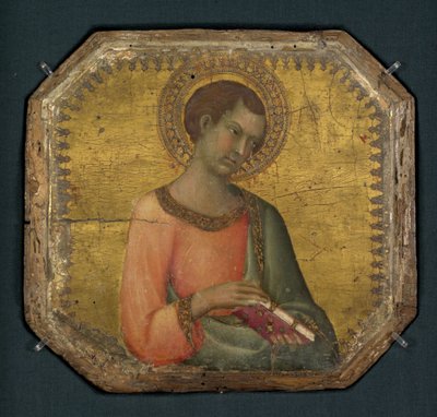 Ein Heiliger, der ein Buch hält, 1344 von Simone Martini