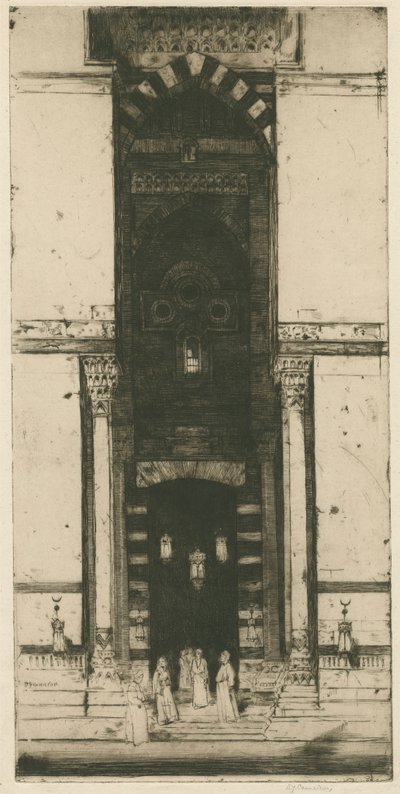 Die Moschee-Tür, Kairo von Sir David Young Cameron