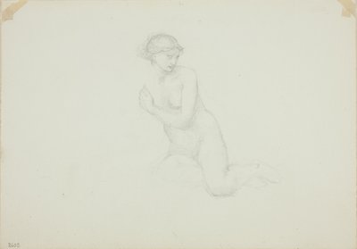 Sitzender weiblicher Akt von Sir Edward Burne Jones