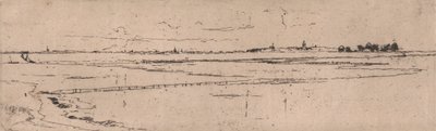 Skizze von Monnikendam in der Ferne von Sir Frank Short