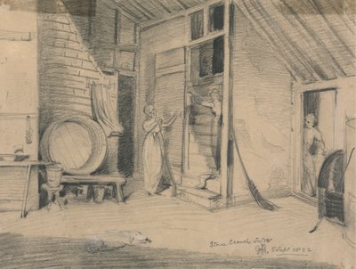 Küche: Innenansicht, Stone Crouch von Sir George Hayter
