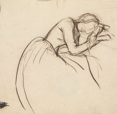 Eine Frau in Trauer gebeugt von Sir John Everett Millais