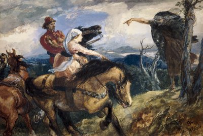 Die Hexe - eine Studie, 1888 von Sir John Gilbert