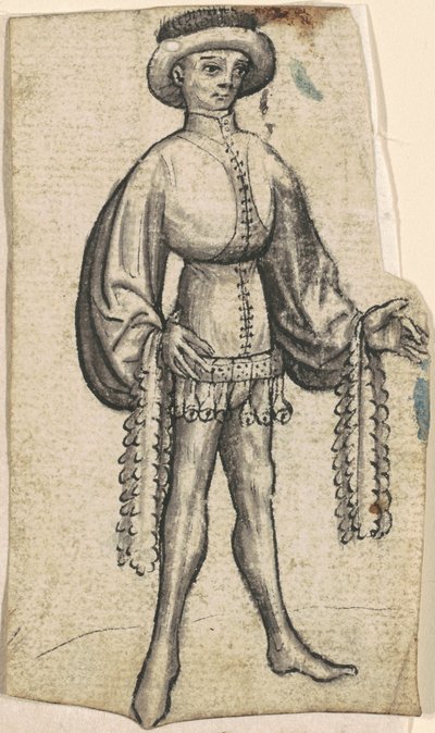 Ein stehender Höfling von South German 15th Century