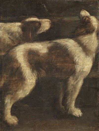 Zwei Hunde von Spanish School