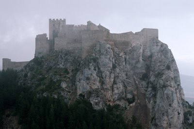 Ansicht der Burg Loarre, erbaut im 11.-13. Jahrhundert von Spanish School