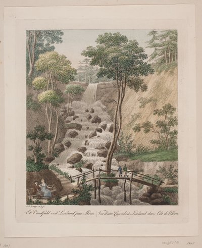 Ein Wasserfall bei Liselund auf Møn von Søren L. Lange