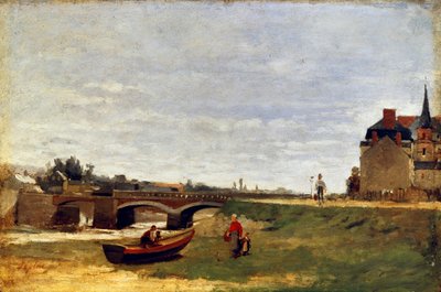 Landschaft mit Brücke, frühe 1870er Jahre von Stanislas Lepine