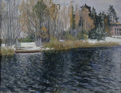 Erster Schnee, frühes 20. Jahrhundert von Stanislav Julianovic Zukovskij