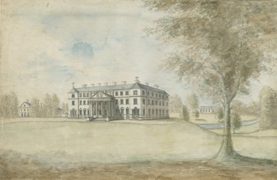 Fisherwick Hall: Aquarell, nd [1774-1802] von Stebbing Shaw