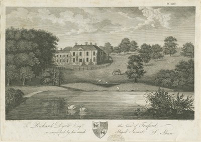 Freeford Hall: Gravur, undatiert [1797] von Stebbing Shaw