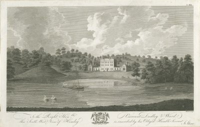 Himley Hall: Radierung, undatiert [1762-1798] von Stebbing Shaw