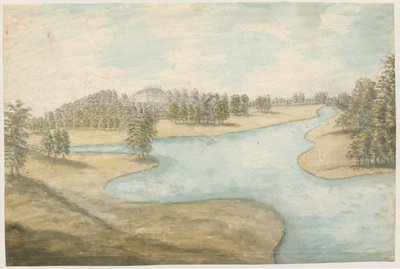 Teddesley Hall: Aquarell, undatiert [1762-1802] von Stebbing Shaw