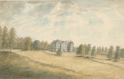 Wrottesley Hall: Aquarell, undatiert [1762-1802] von Stebbing Shaw