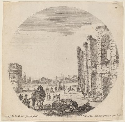 Kolosseum und Konstantinsbogen von Stefano della Bella