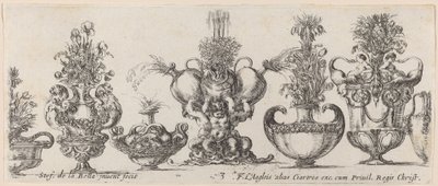 Fantastische Vasen, wahrscheinlich 1646 von Stefano della Bella