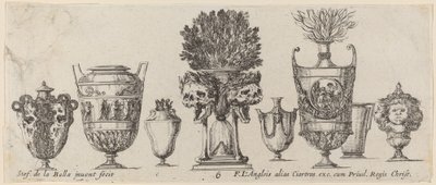 Fantastische Vasen, wahrscheinlich 1646 von Stefano della Bella