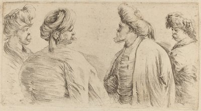 Vier Türken mit Turbanen von Stefano della Bella