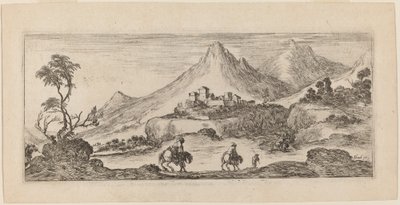Landschaft mit Schloss von Stefano della Bella