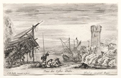 Blick auf die italienische Küste von Stefano della Bella